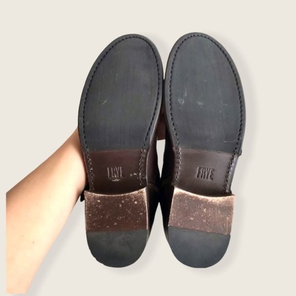 Frye Vicky Belt Buckle Leather Combat Ankle Boot - Picture 11 of 13